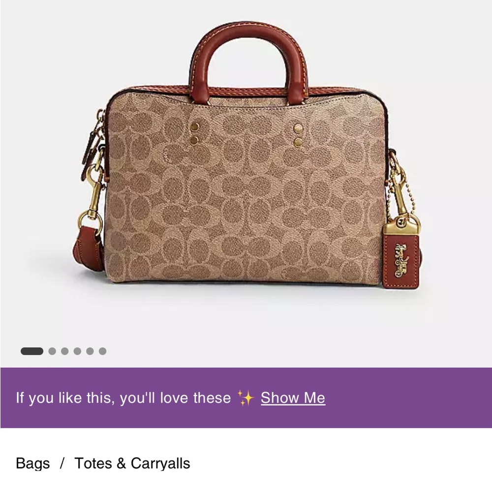 Coach Rogue Slim Brief 25 in Signature Canvas
